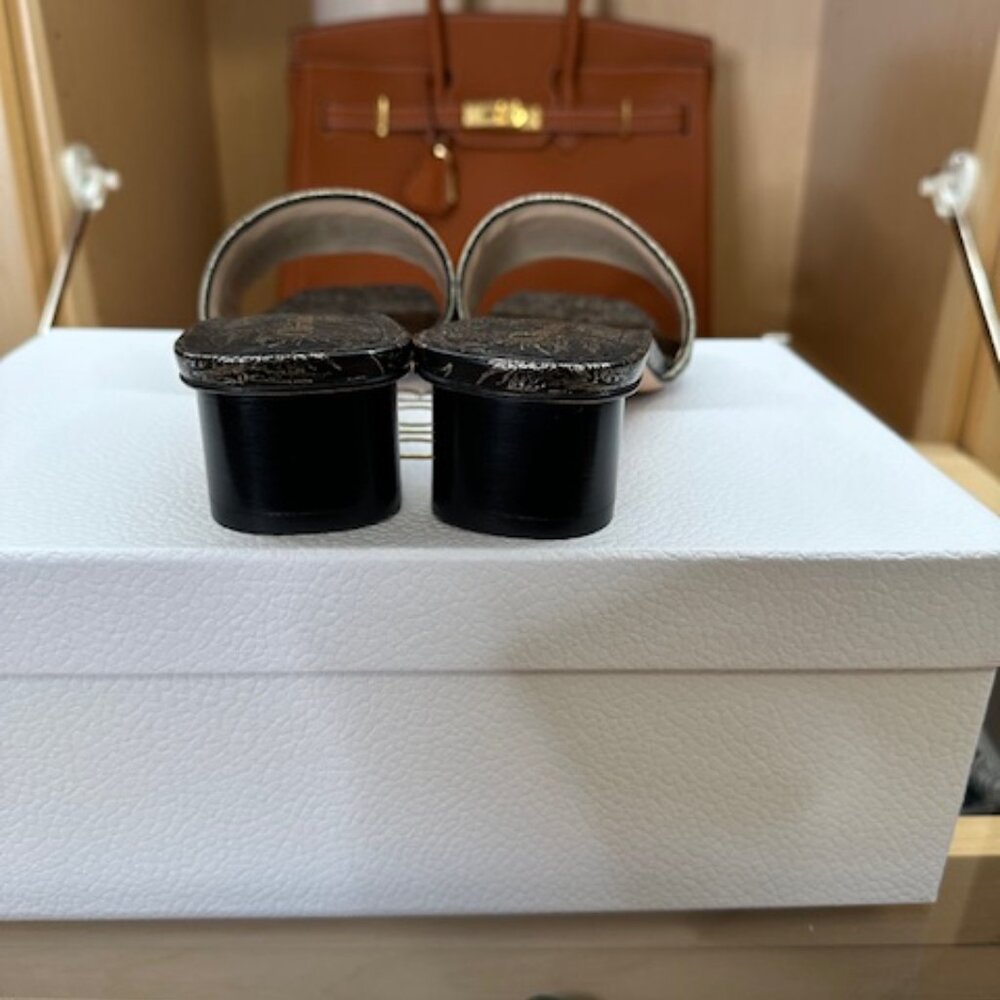 Dior Chardons Print Black Size 37 Sandals - Picture 6 of 7